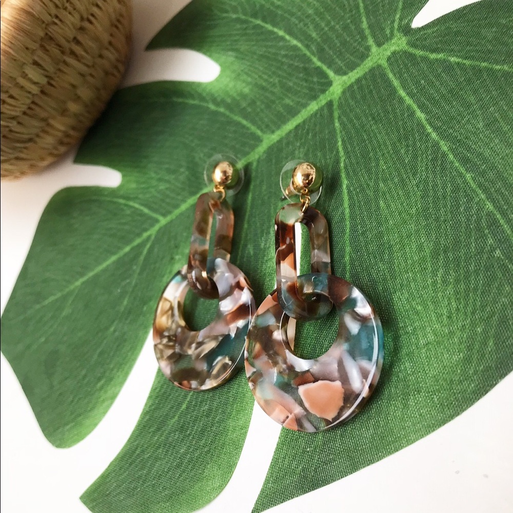 Acrylic Link Earrings